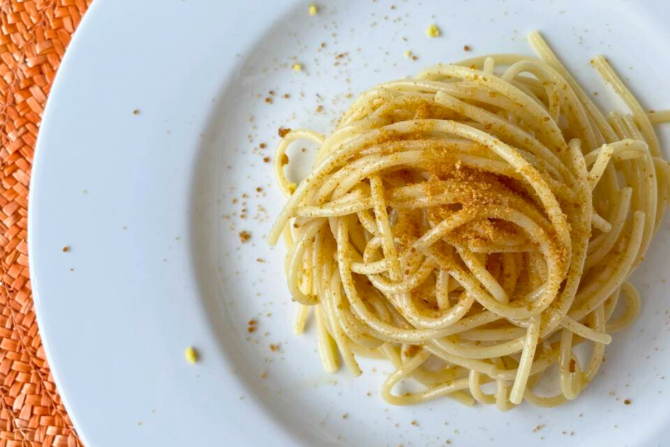 Gli Spaghetti di Gragnano IGP alla Bottarga che profumano di limone