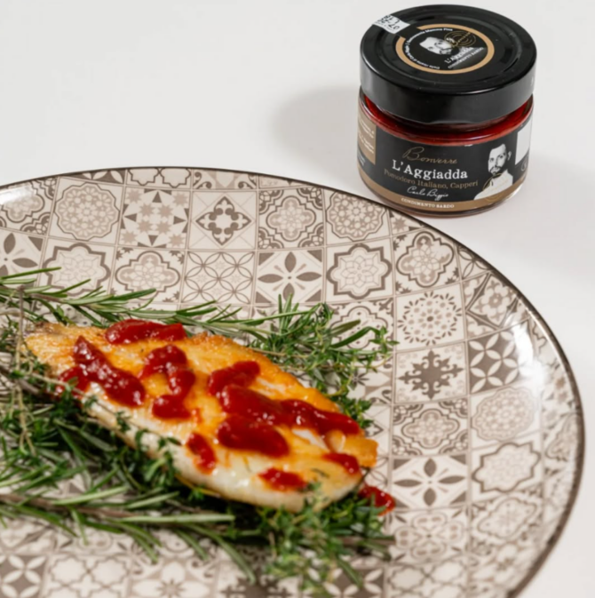 Trancio di branzino con l’Aggiadda